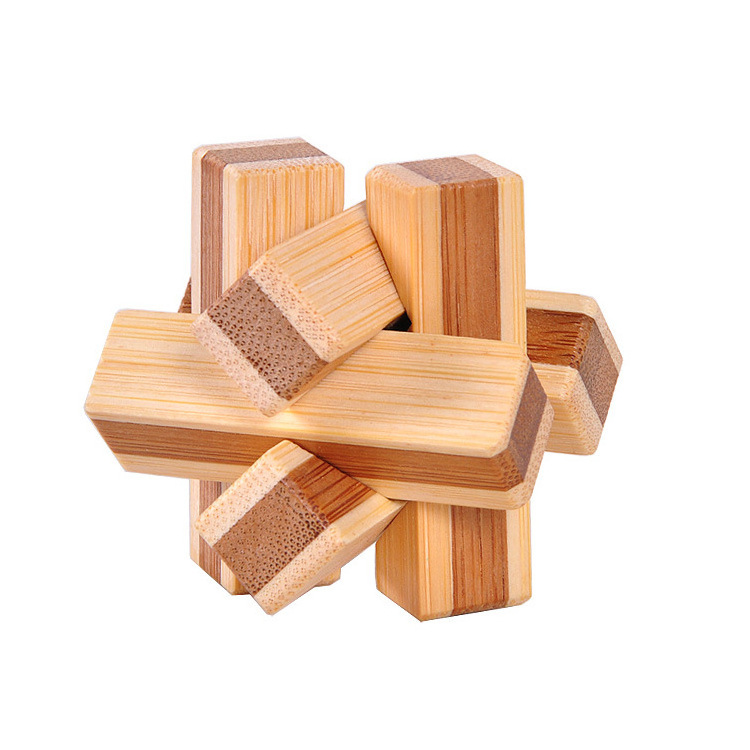 China Kongming lock Luban lock Classic wooden Brain Teaser puzzle 3D toys