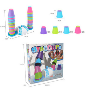 Wholesale Plastic Stacking Cups Toys Speed Game Digital Color Puzzle Stacking Cups Baby Gifts