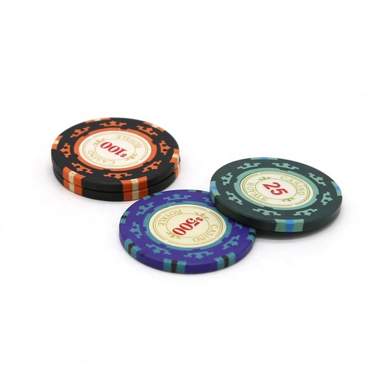 Royale Casino Tricolor 14g Clay Poker Chips Pieces