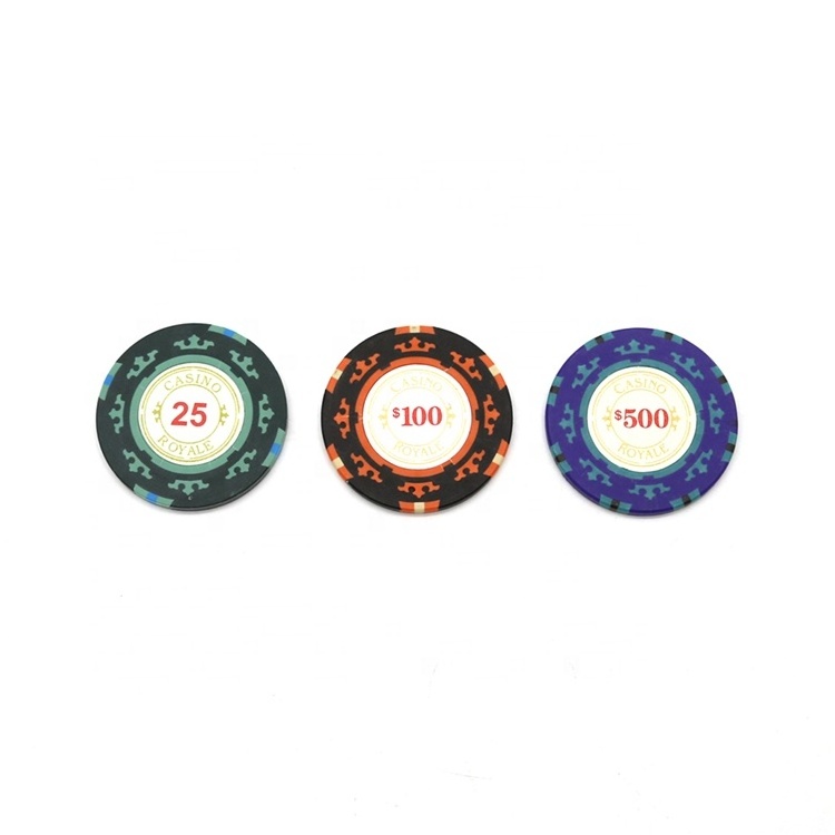 Royale Casino Tricolor 14g Clay Poker Chips Pieces