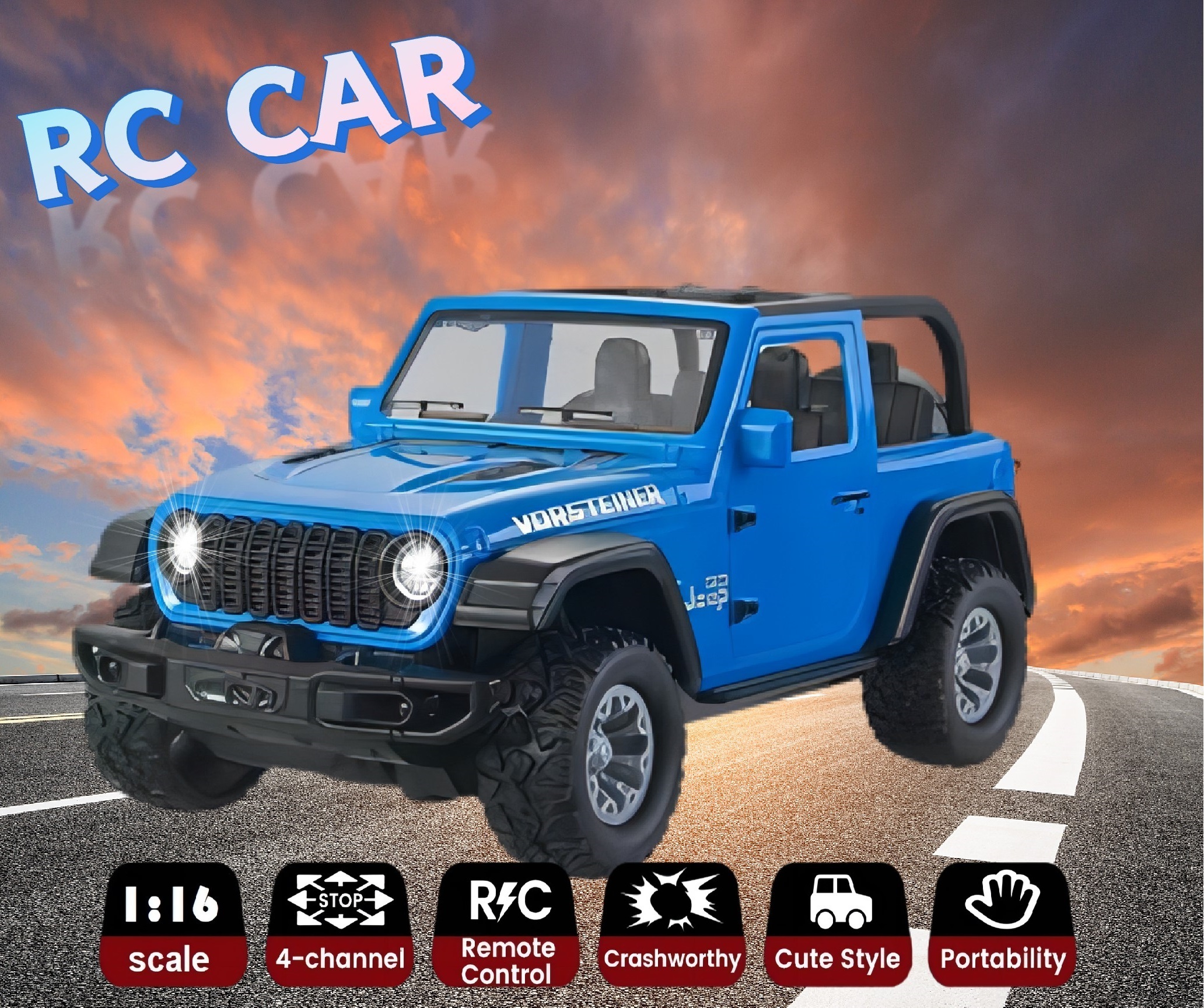 1:16 rc jeep wrangler remote control car rc jeep off road