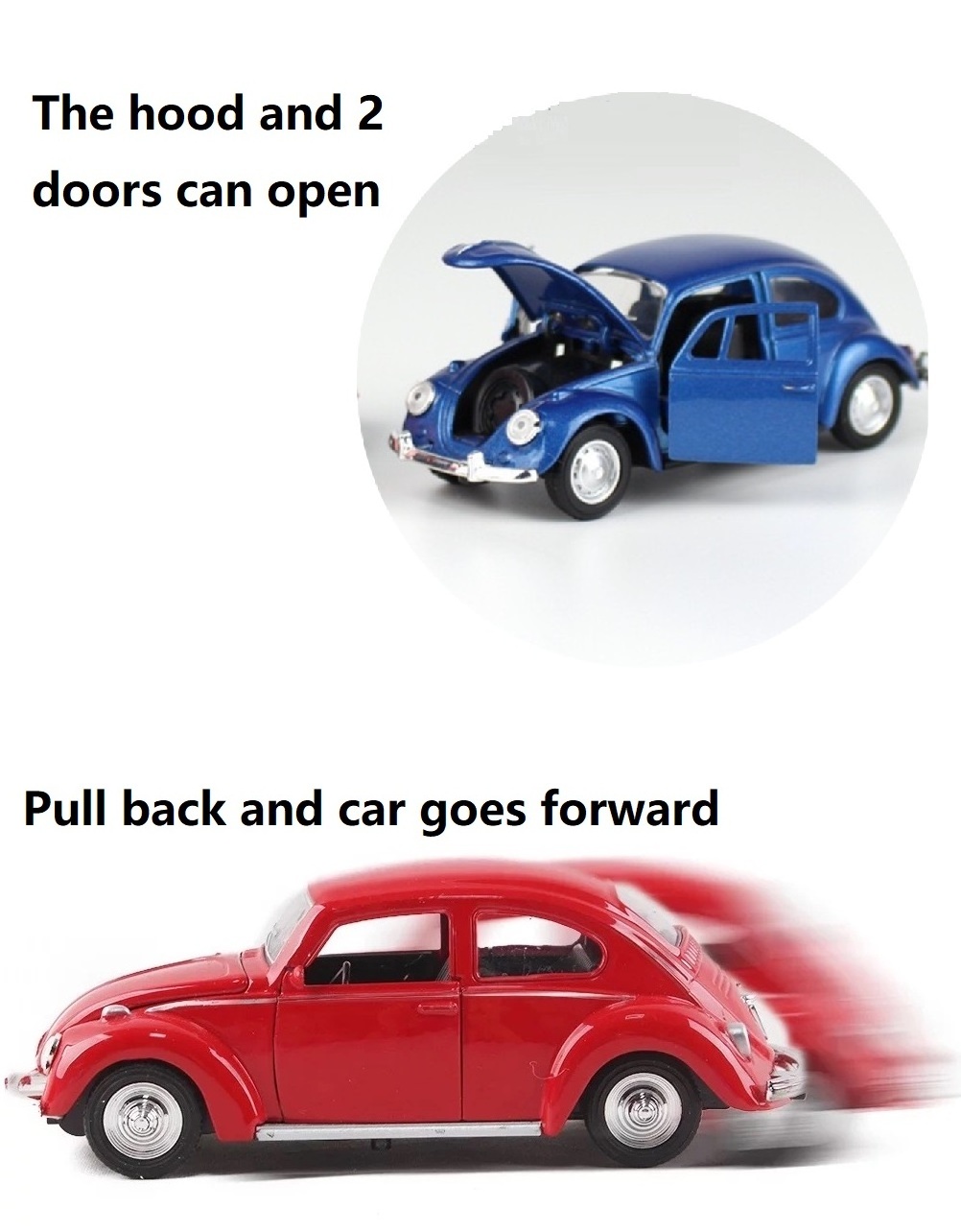 Diecast toy vehicles volkswagen beetle model car alloy car model high quality 1:32 model car pull back function door open