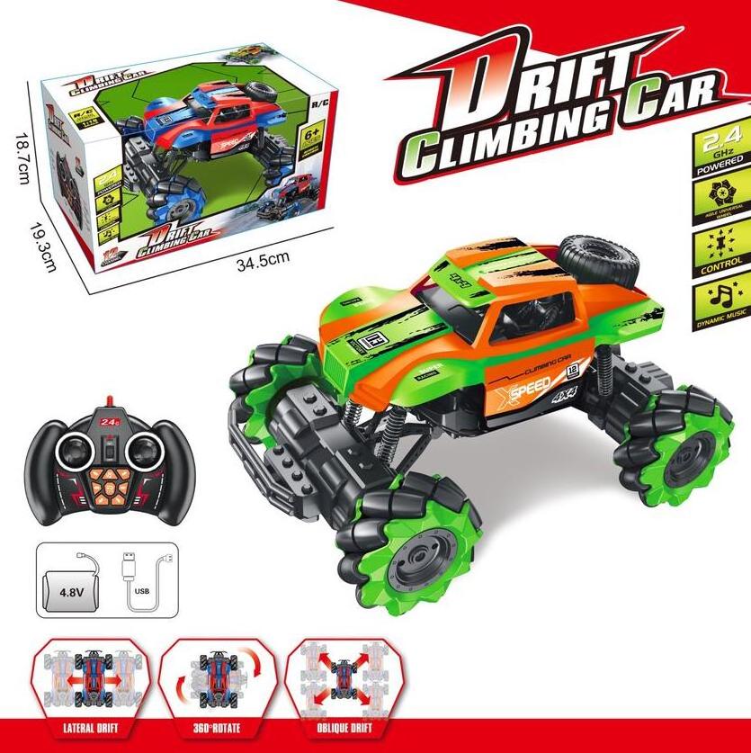 Climbing RC Stunt Car Musical Offroad RC Remote Control Car Carros Montable Para Ninos A Control Remoto With LED Light