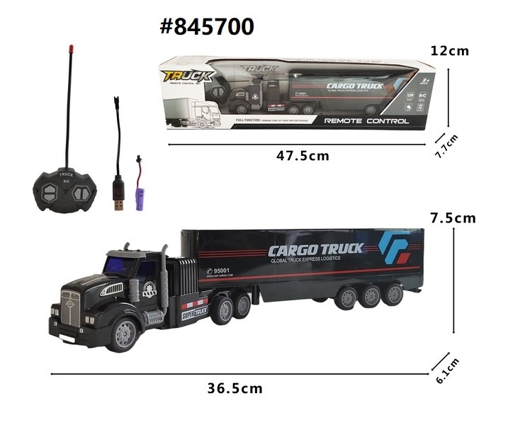 2023 carros para ninos rc truck toy remote control cargo truck toy rc container truck and trailer with rechargeable battery