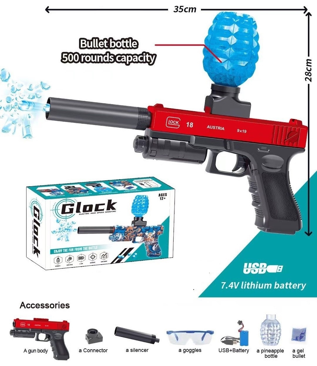 Gel Gell Blaster M416 Glock MP5 P90 AUG Splatter Ball Gun Automatic Electric Splatball Splat Ball Gun Orbeezing Gun