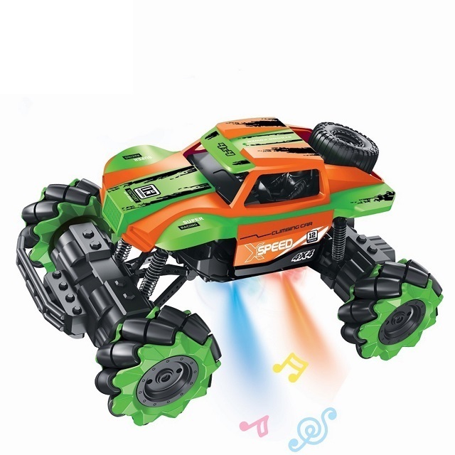 Climbing RC Stunt Car Musical Offroad RC Remote Control Car Carros Montable Para Ninos A Control Remoto With LED Light