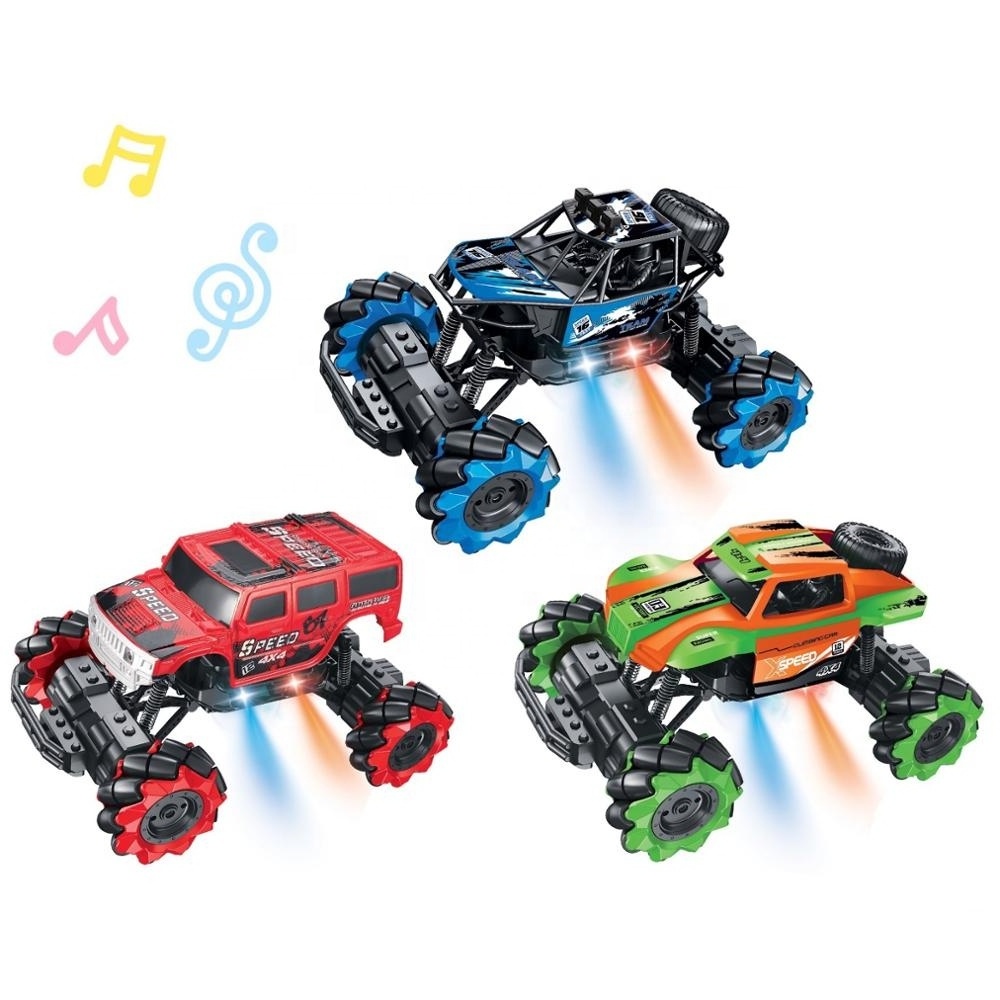 Climbing RC Stunt Car Musical Offroad RC Remote Control Car Carros Montable Para Ninos A Control Remoto With LED Light