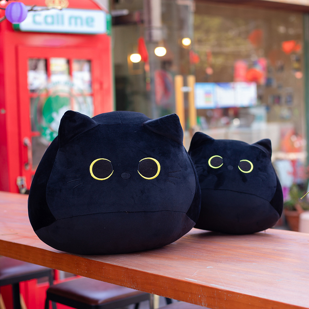 Soft and affectionate matcha green cat plush toys to send children's toys sleeping cat pillows Cushion