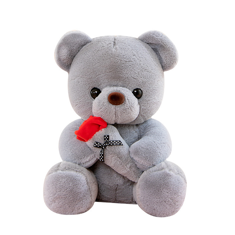 2024 White Valentine's Day hot rose teddy bear plush toys teddy bear stuffed animal plush dolls