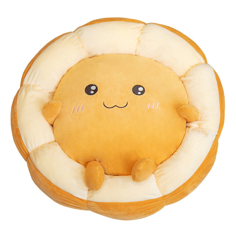 Nordic style cartoon plush cushion round thickened removable and washable seat cushion PP cotton filling stuffed plush pillow