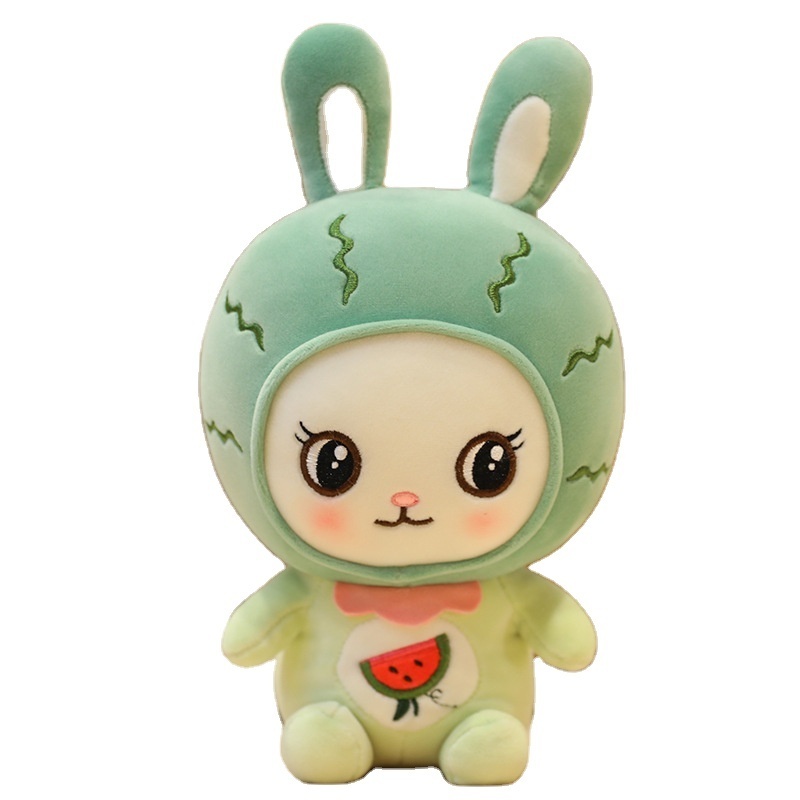 New creative fruit love rabbit cartoon animal plush toys cute Strawberry &Watermelon bunny dolls