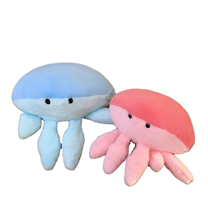 New arrival cute short plush spherical jellyfish pillow stuffed plush toy doll bed sleeping doll cushion ocean toys