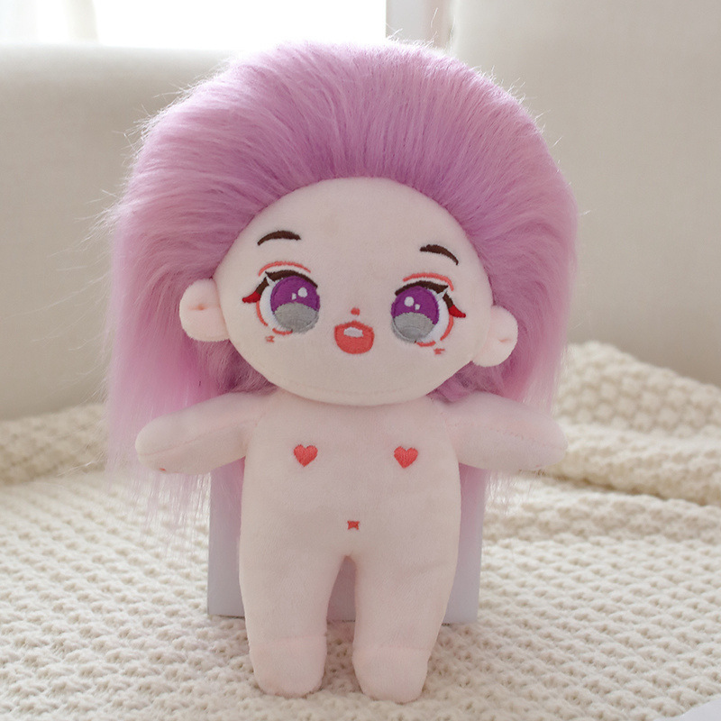 OEM/ODM cute kpop idol plush doll 20 cm cotton doll stuffy human figure fashion toy DIY anime doll