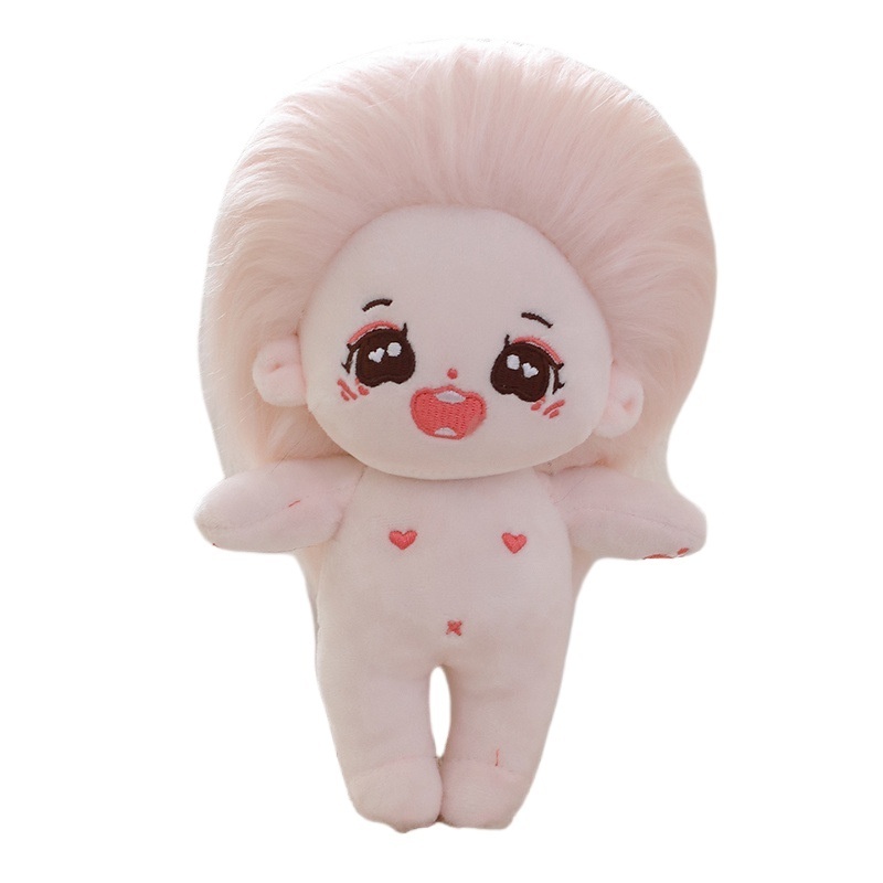 OEM/ODM cute kpop idol plush doll 20 cm cotton doll stuffy human figure fashion toy DIY anime doll