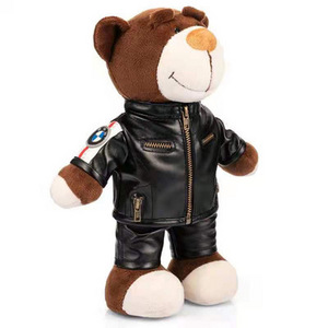 Moyun Motorcycle Rally Bear Stuffed Plush Toys Wholesale Motorcycle Decorations Racing Teddy Bear Dolls