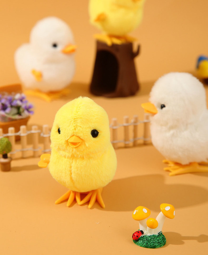 Will jump simulation jumping chicken jumping duck will run plush toys men and women baby educational toys