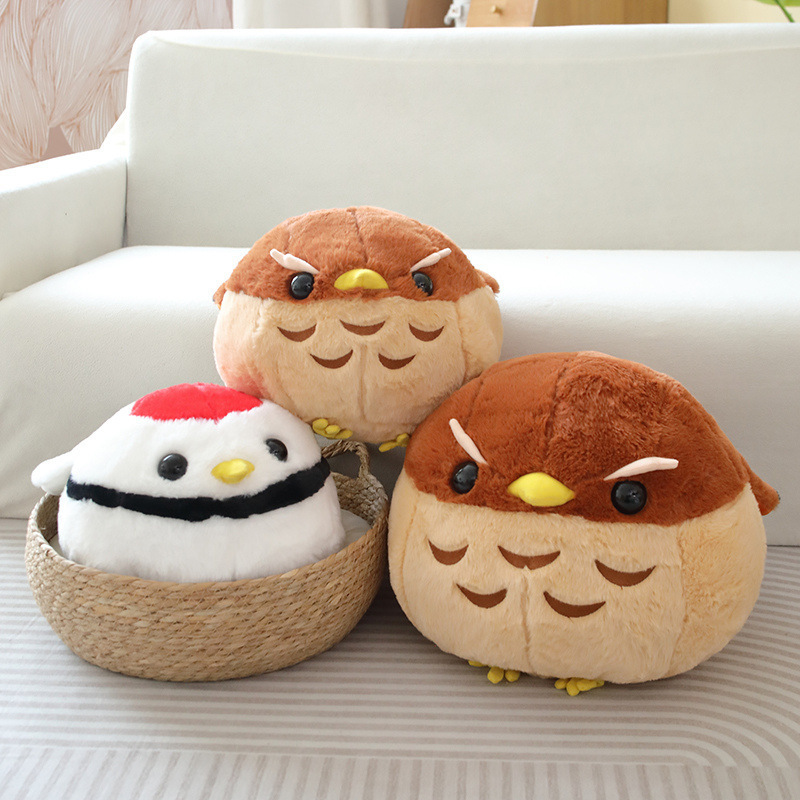 New arrival  OWL doll red-crowned crane plush toys cute Cartoon vivid bird stuffed Plush Toy