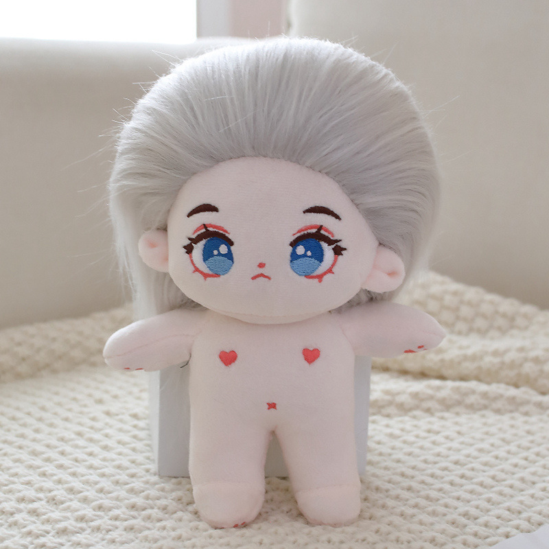 OEM/ODM cute kpop idol plush doll 20 cm cotton doll stuffy human figure fashion toy DIY anime doll