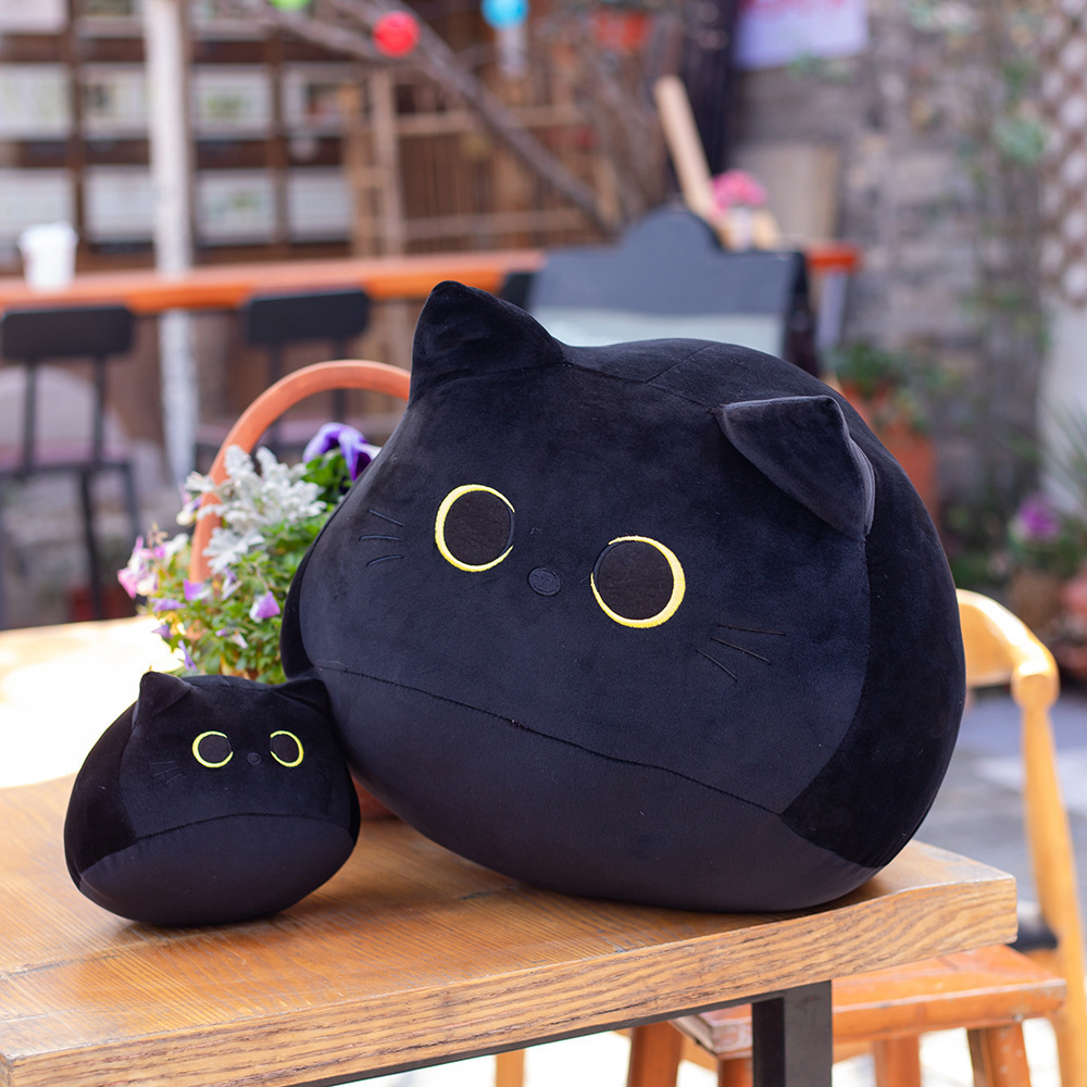 Soft and affectionate matcha green cat plush toys to send children's toys sleeping cat pillows Cushion