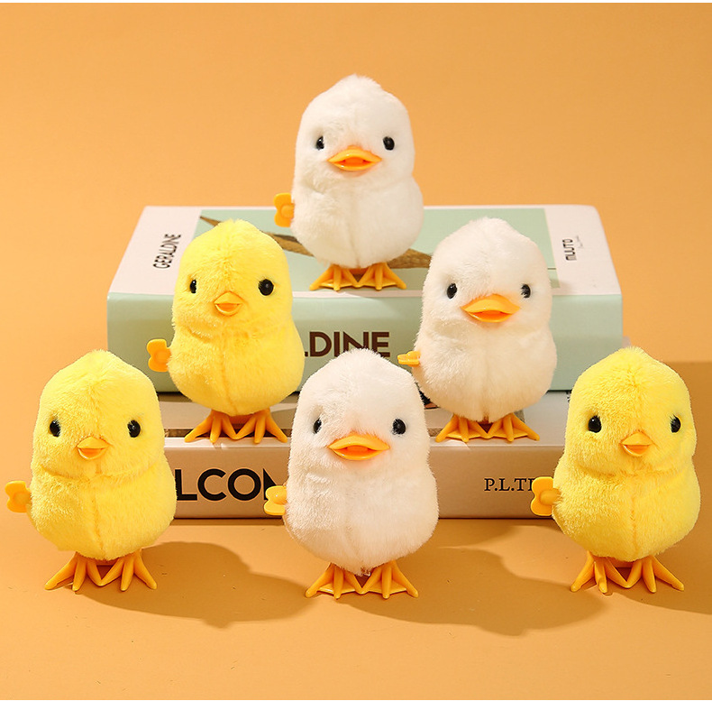 Will jump simulation jumping chicken jumping duck will run plush toys men and women baby educational toys