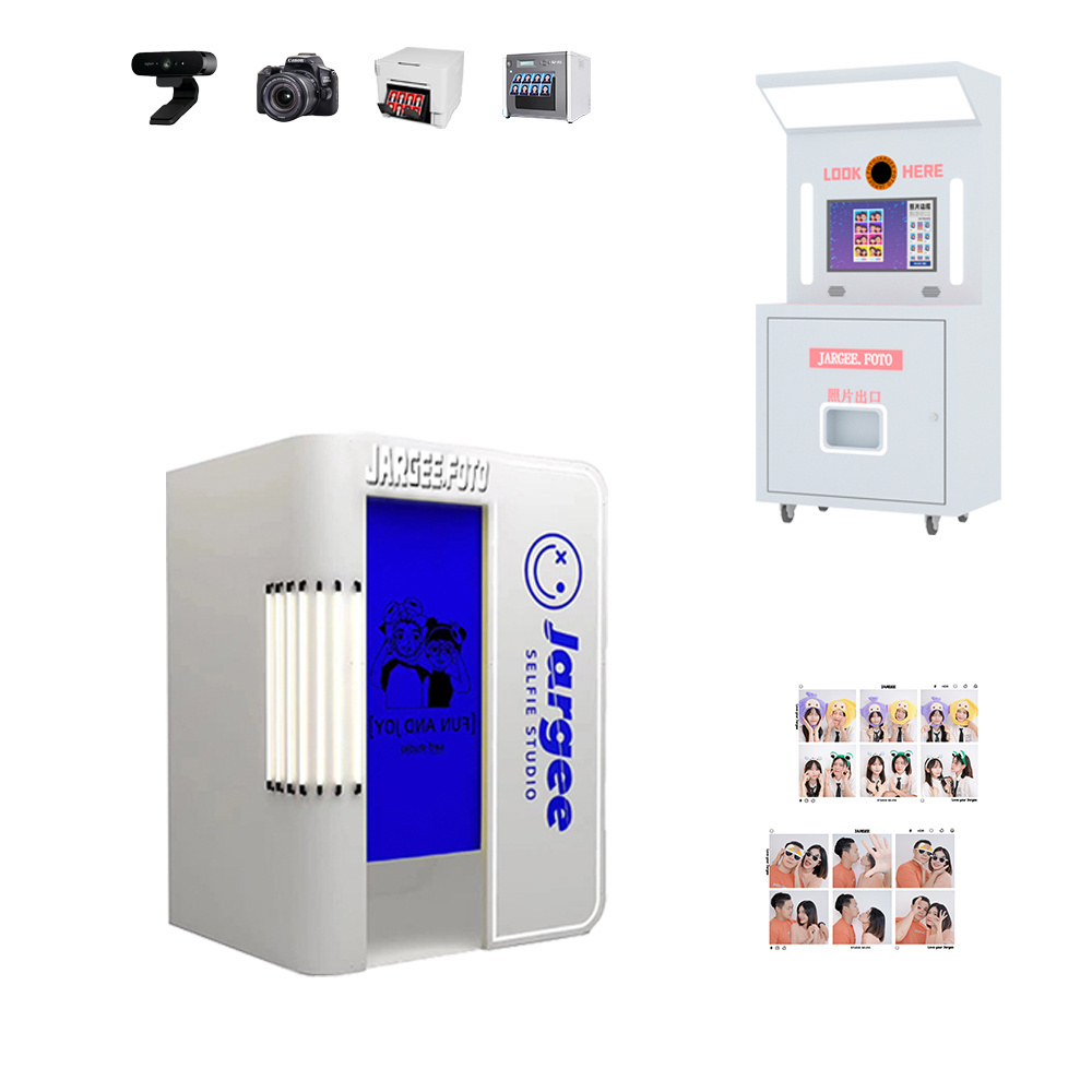 Logo Customization Photo Booth Vending Machine Photo Booth Kiosk With Printer Camera Photography Kit