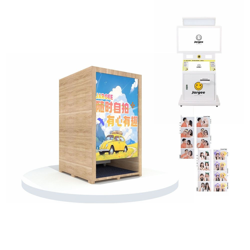 Artificial Intelligence Cash Payment Photobooth Cabin Self Photo Taking And Printing Kiosk