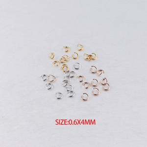 0.6*4MM Mixed Stainless Steel Open Jump Rings Split Rings Connectors For Diy Jewelry Making DIY Necklace Crafts Accessories