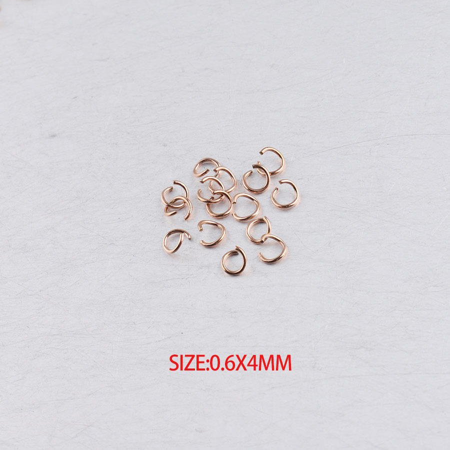 0.6*4MM Mixed Stainless Steel Open Jump Rings Split Rings Connectors For Diy Jewelry Making DIY Necklace Crafts Accessories