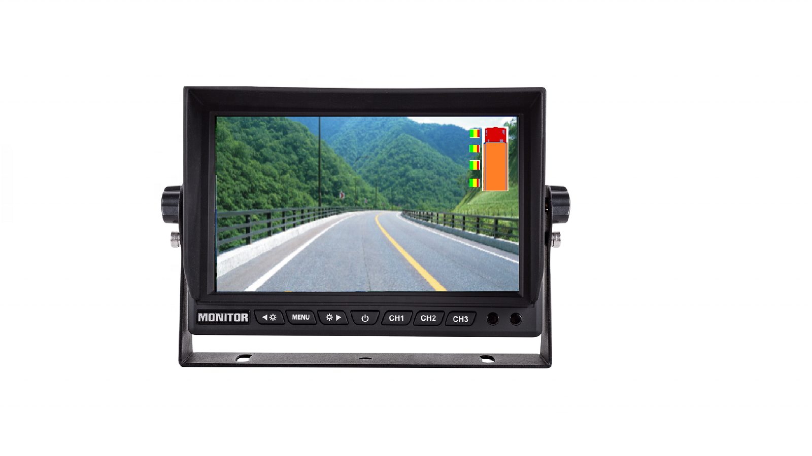 DVS Heavy Duty Commercial trucks side proximity sensor kits integrated with camera monitor system