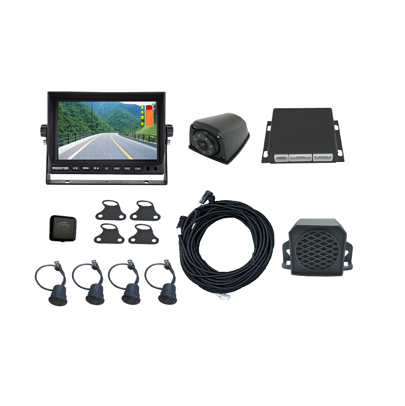 DVS Heavy Duty Commercial trucks side proximity sensor kits integrated with camera monitor system