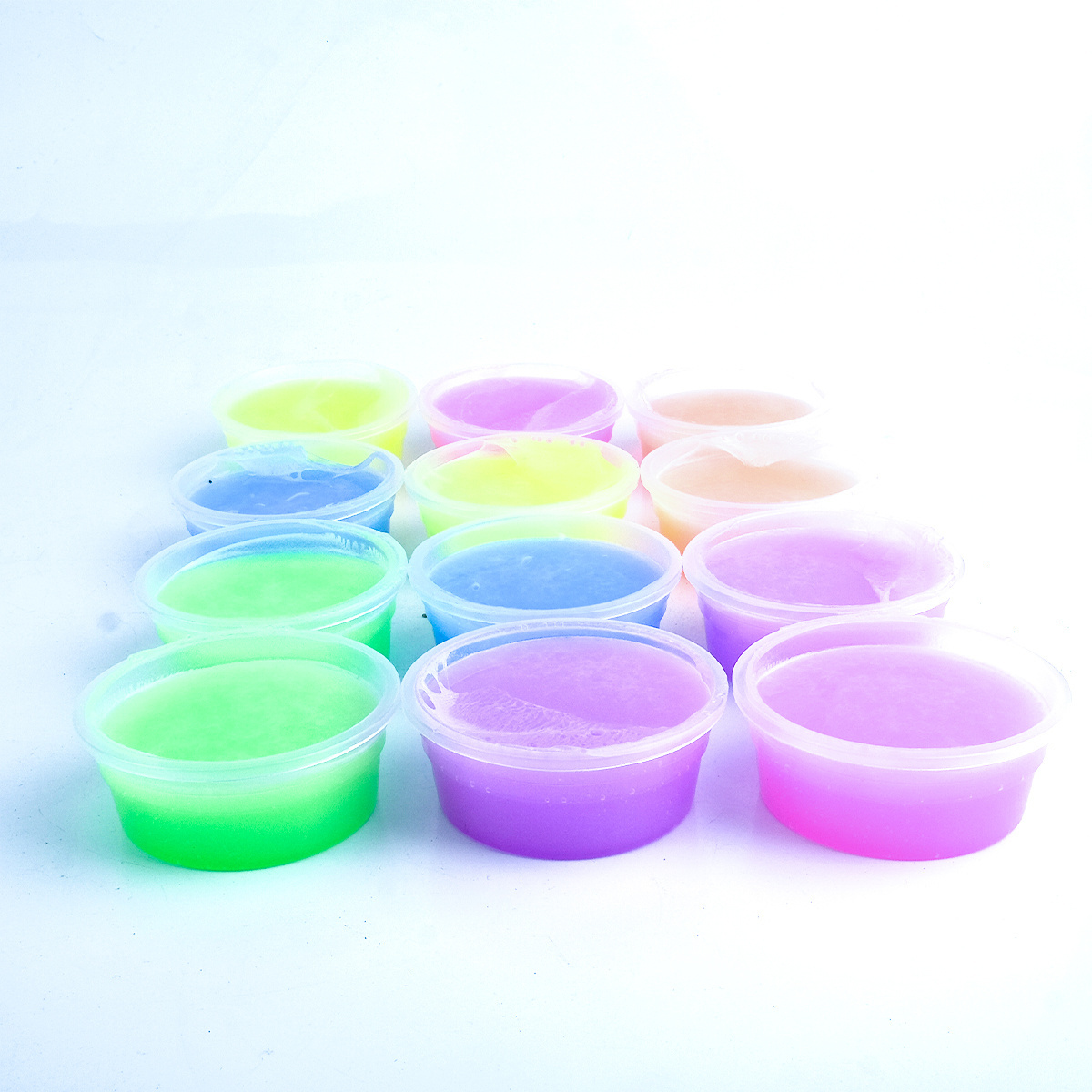 12 Pack 6 oz Empty Slime Storage Jars Perfect for DIY Slime Making Kit Clear Slime Containers