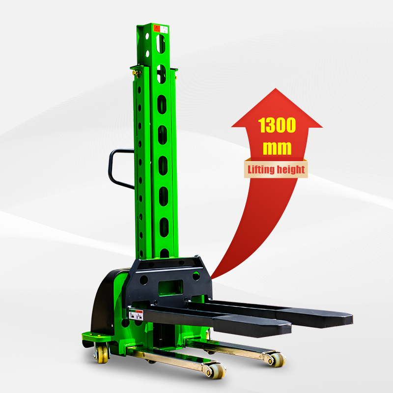 500kg 700kg 1000kg Semi Electric Portable Self Loading Stacker Pallet Lifter