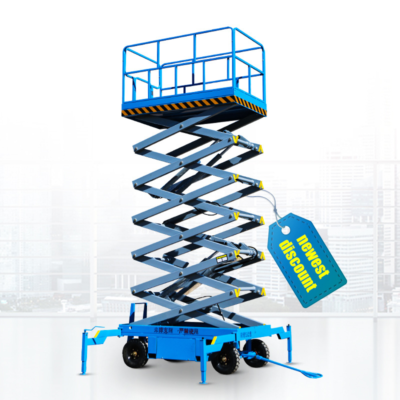 6m 8m 10m 14m 18m Mobile Hydraulic Scissor Lift Small Mobile One Man Scissor Lift/Electric Scaffolding