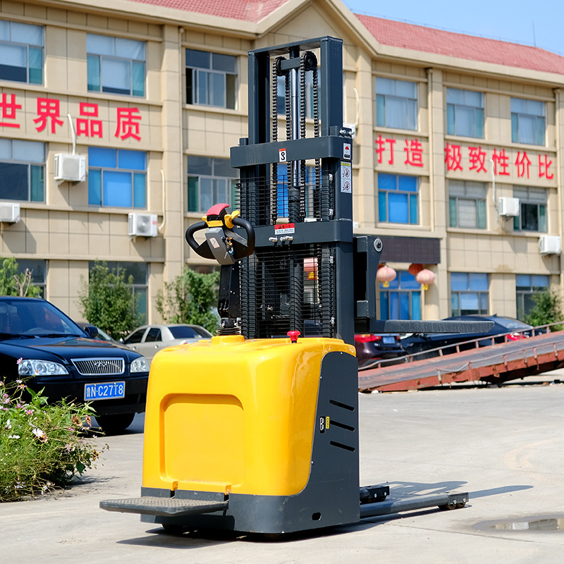 Electric forklift warehouse automatic stacker 1 ton 1.2 ton 1.5 ton electric pallet stacker with 3m 3.5m lifting height