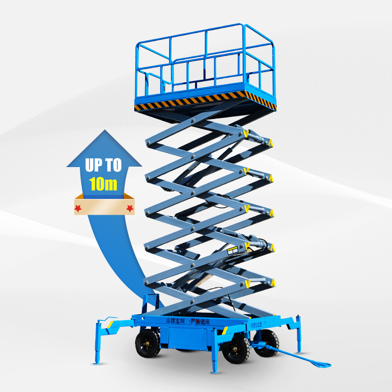 6m 8m 10m 14m 18m Mobile Hydraulic Scissor Lift Small Mobile One Man Scissor Lift/Electric Scaffolding