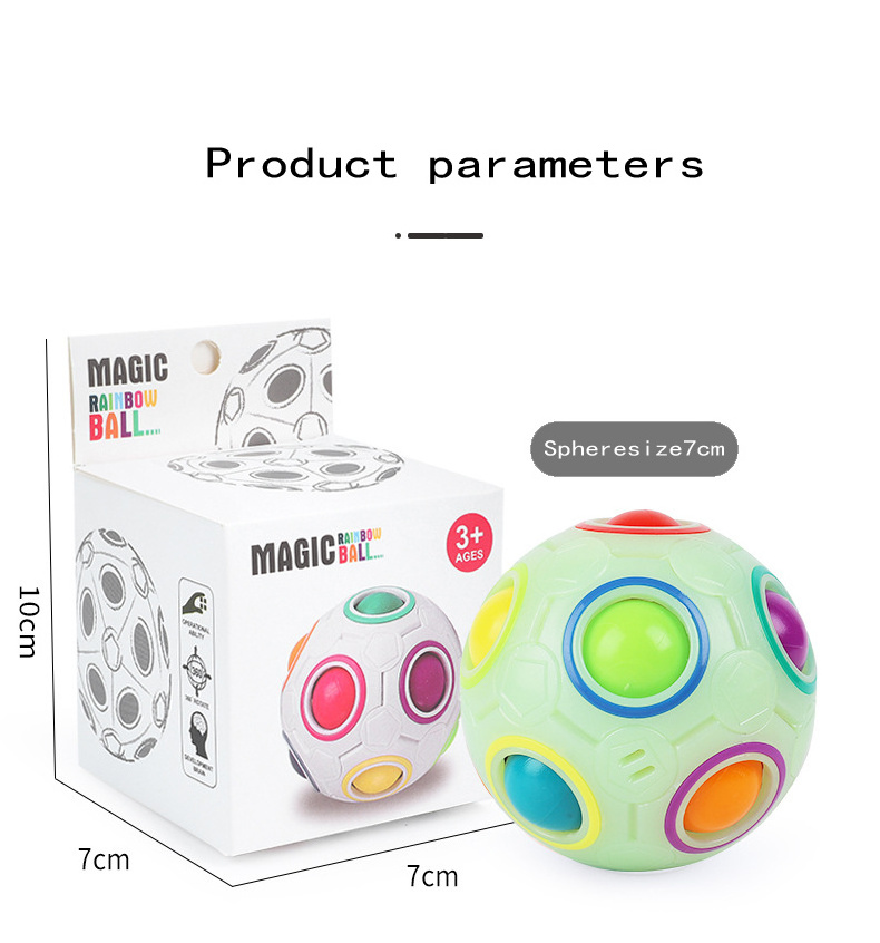 Hot sell Matching Puzzle Game Fidget Toy Stress Reliever Magic Ball Brain Teaser Rainbow Puzzle Ball 2022