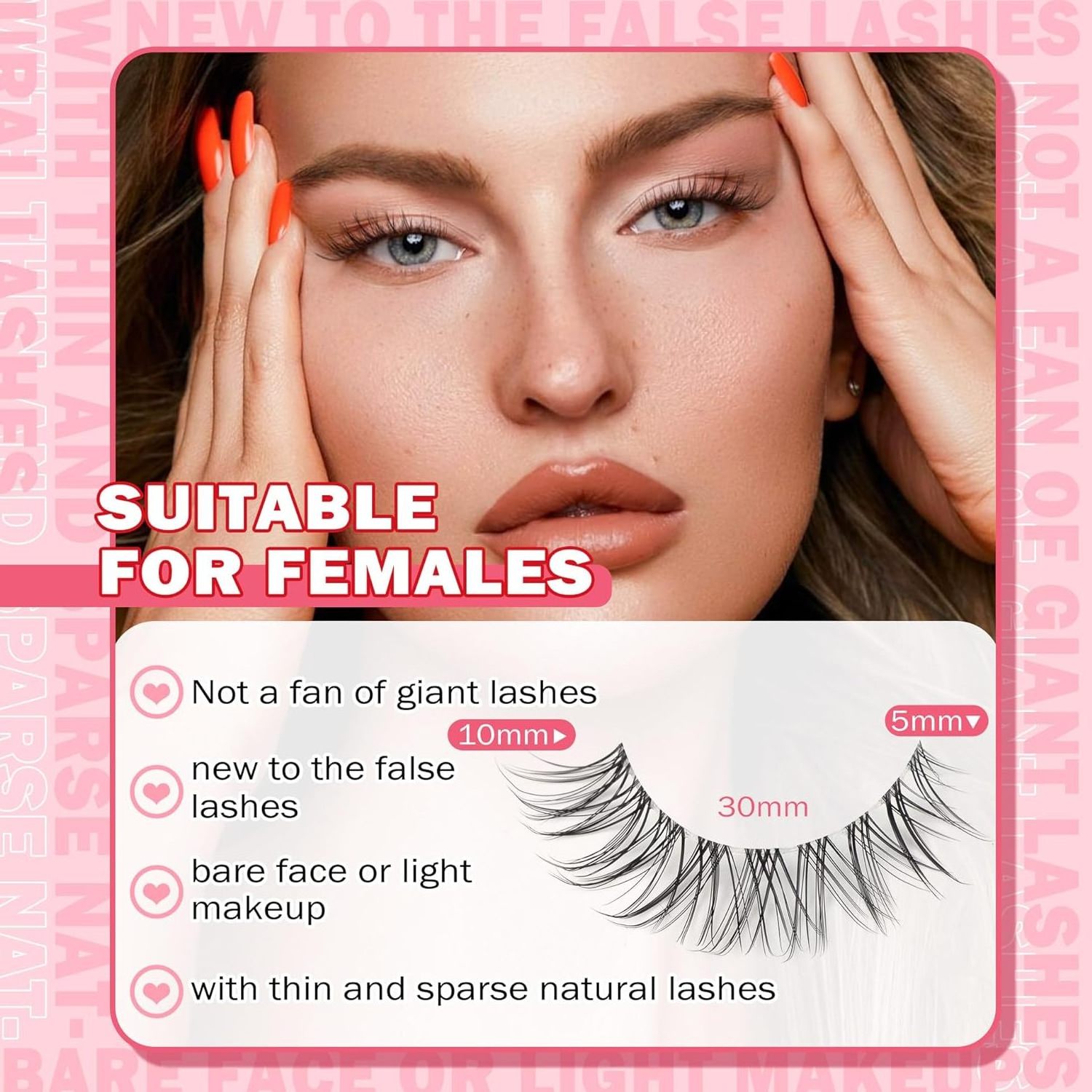 7 pairs Natural False Eyelashes 3D C Curl Eye Lashes Fake Eyelashes Small Strip Lashes Asian Fake Lashes Makeup for Party