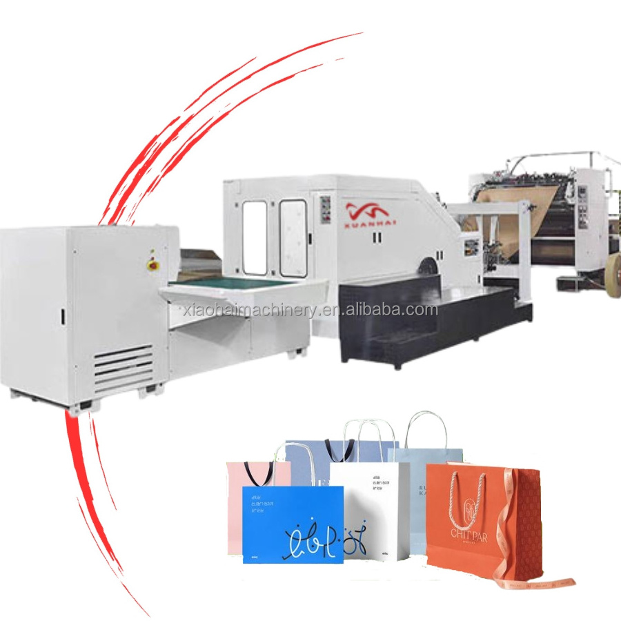 FD-330T Automatic Shopping paper bags making machine with Twisted Round Rope handle