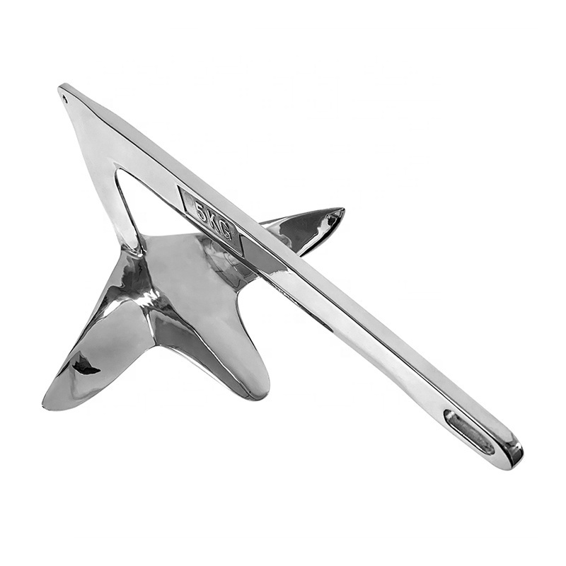 Marine Bruce Anchor Boat  316 Stainless Steel  Mirror Polished Bruce Anchor  with high quality