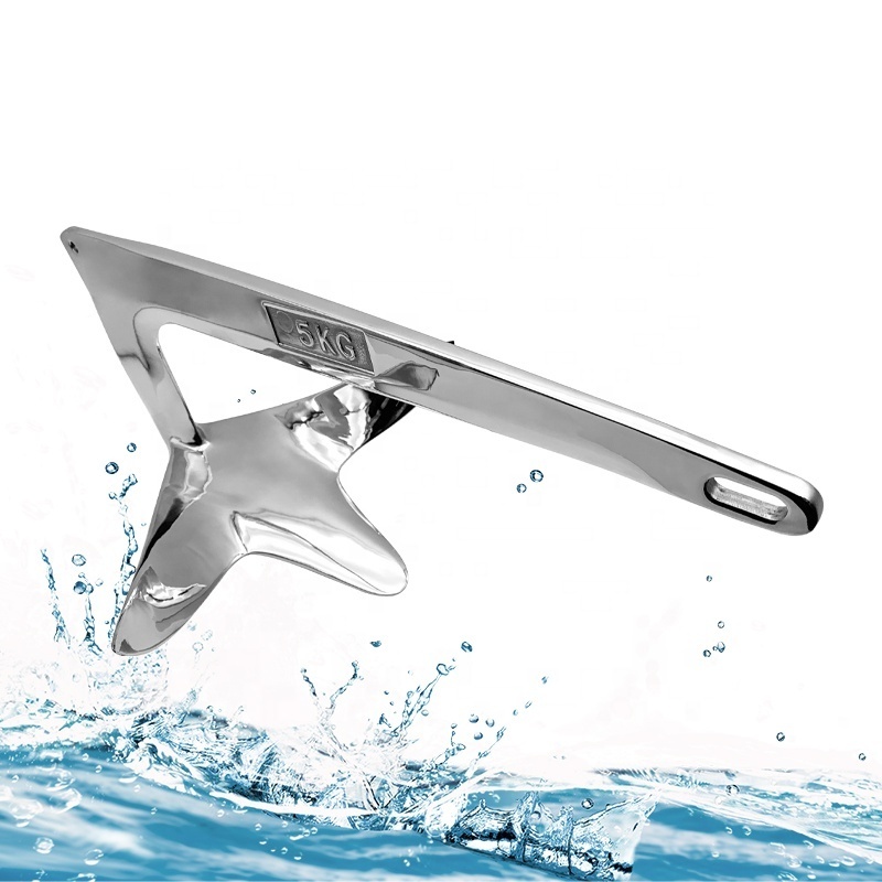 Marine Bruce Anchor Boat  316 Stainless Steel  Mirror Polished Bruce Anchor  with high quality