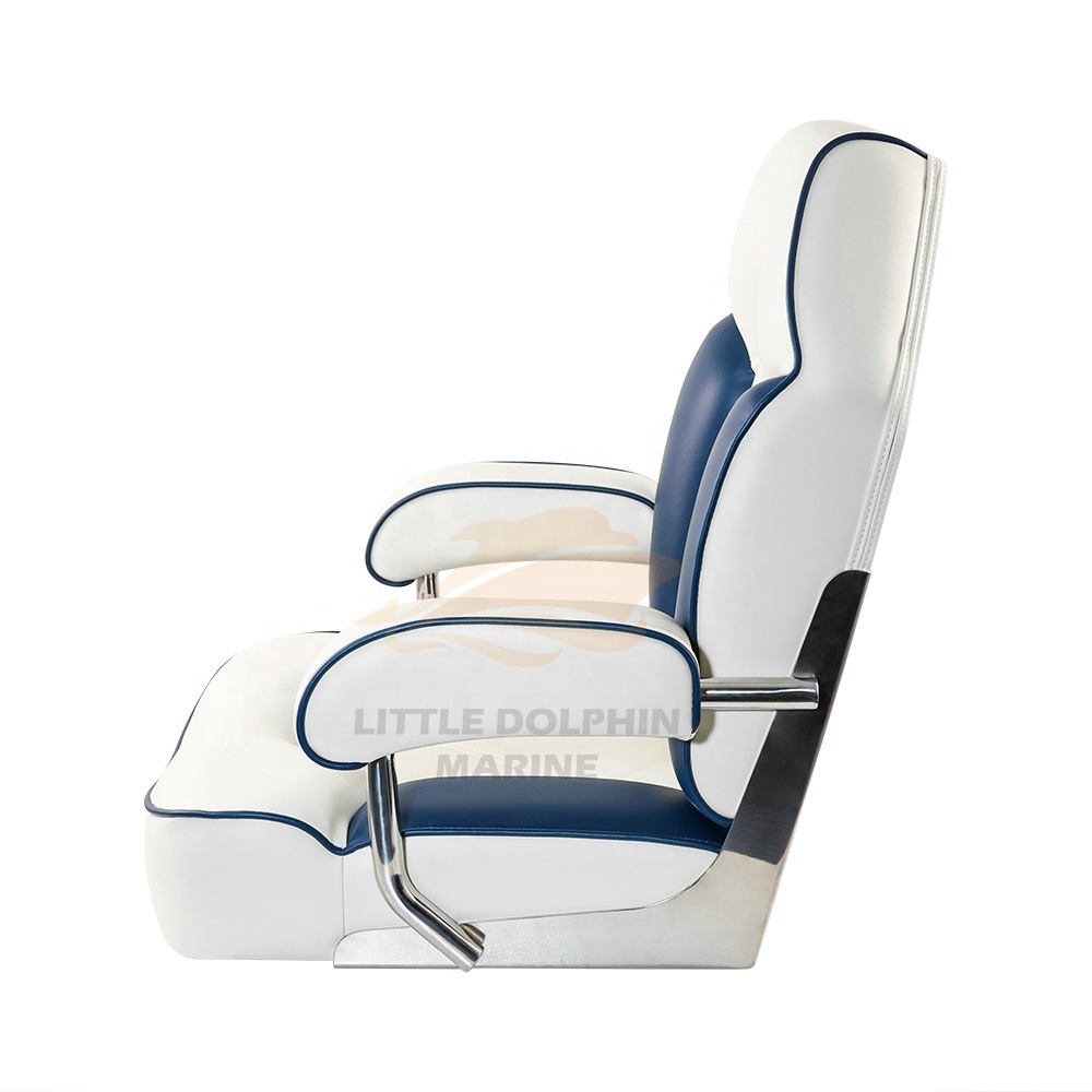 Little DolphinMarine Pontoon Boat Helm Seat Luxury Captain High Back Boat Seats