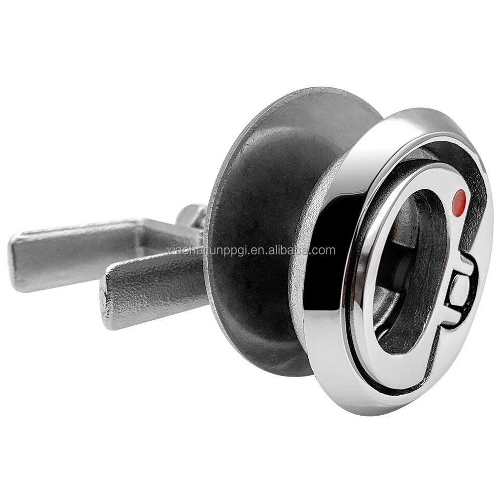 316 Stainless Steel Boat Cam Flush Pull Locker Locking Lift Flush mount Handle Deck Heavy Ring Slam Mount Marine Hatch Latches