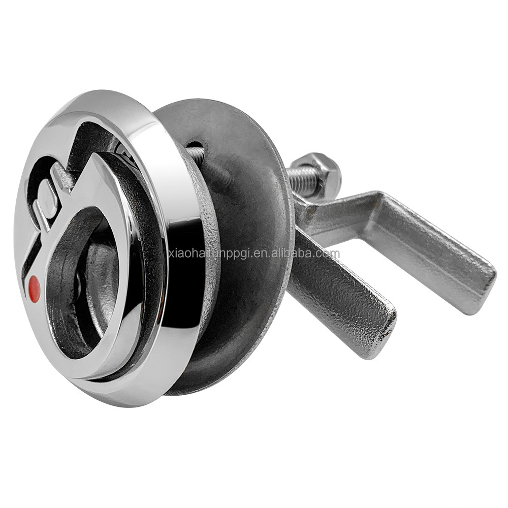 316 Stainless Steel Boat Cam Flush Pull Locker Locking Lift Flush mount Handle Deck Heavy Ring Slam Mount Marine Hatch Latches