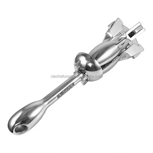 Little Dolphin Manufacturer 8kg Folding Anchor High Mirror polished Marine Grapnel 316 Stainless Steel Folding Boat Anchor