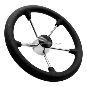 Little dolphin boat accessories Marine hardware 316 stainless steel power steering wheel for boat