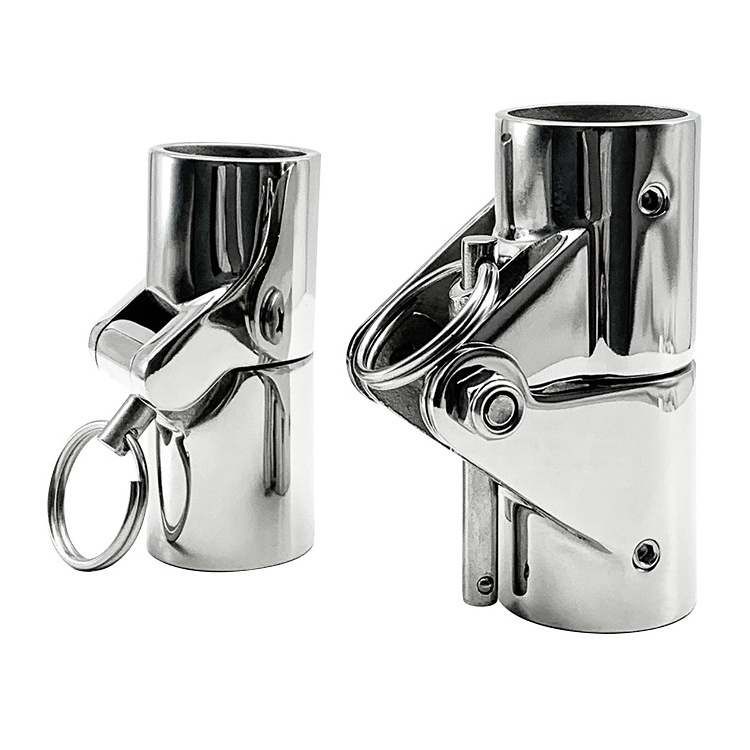 Little dolphin Stainless Steel 316 Folding Swivel Connector Boat Rail Tube Pipe Fittings