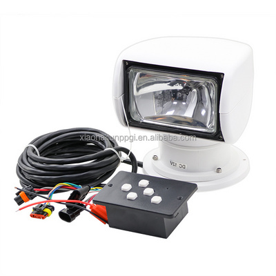 Little dolphin Remote Control Spotlight for Boat Truck Car Marine Remote Searchlight 12V  White Waterproof Spotlight