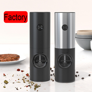 salt and pepper grinder set spice bottle black electric mill pepper grinder