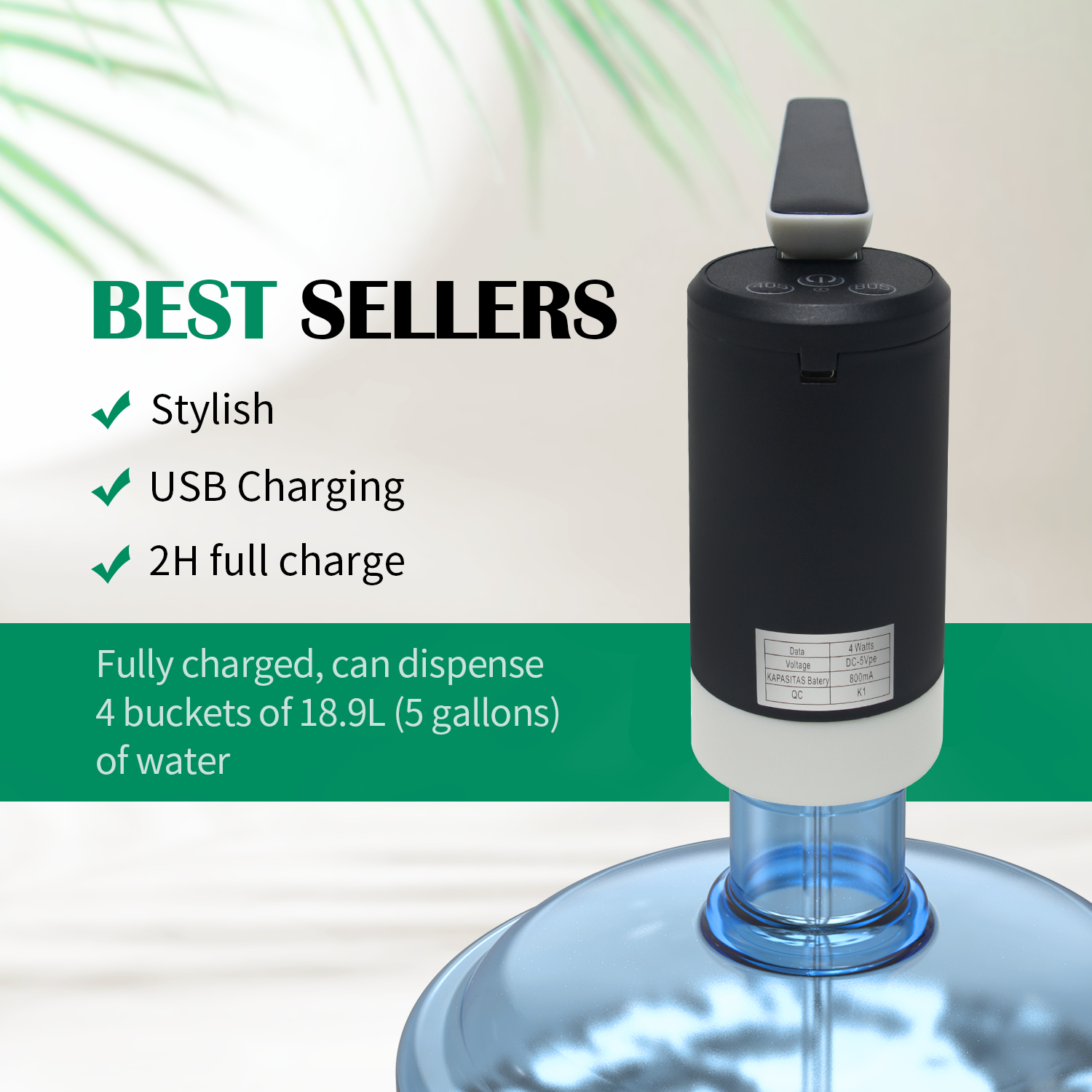 rechargeable drinking usb bottle 5 gallon electric mini desktop automatic portable pump water dispenser