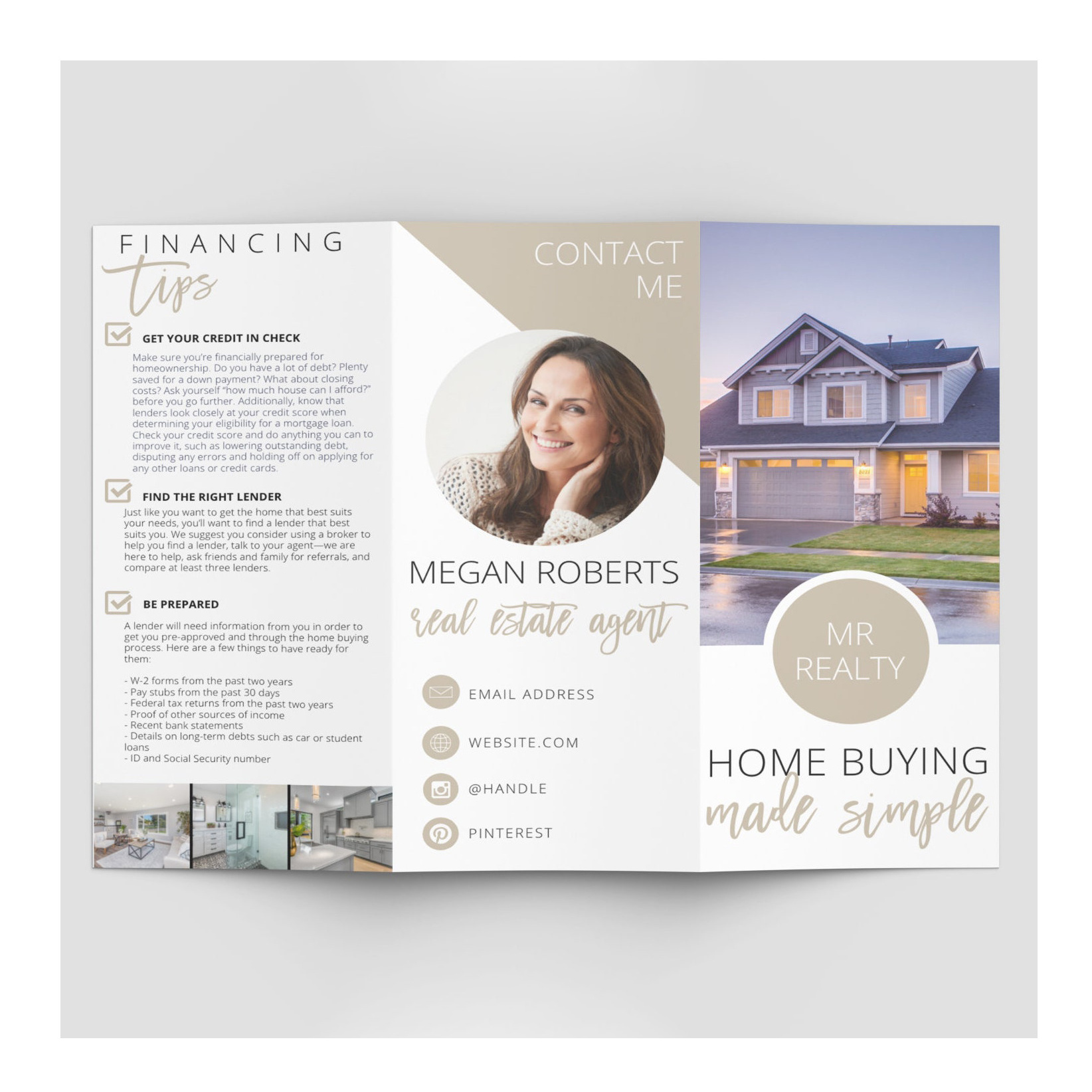 Real Estate Home Buying Brochure Editable Realtor Buyers Guide Agent Marketing Branding